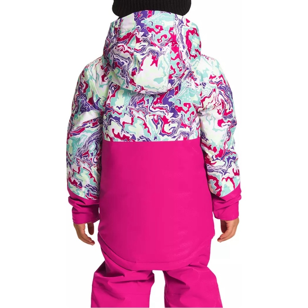 The North Face Girls' Bright Pink & Multicolor Marble Ski Jacket - Picture 2 of 16